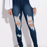 Front View Carla High Rise Stretchy Skinny Jeans