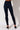 Back View Carla High Rise Stretchy Skinny Jeans in Dark Blue