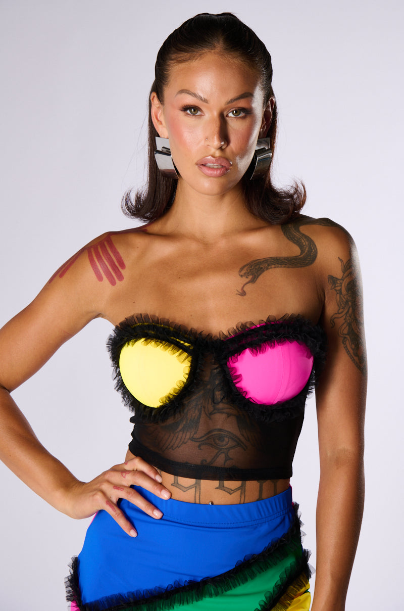 CARNIVALE TULLE DETAIL TUBE BRA view 0