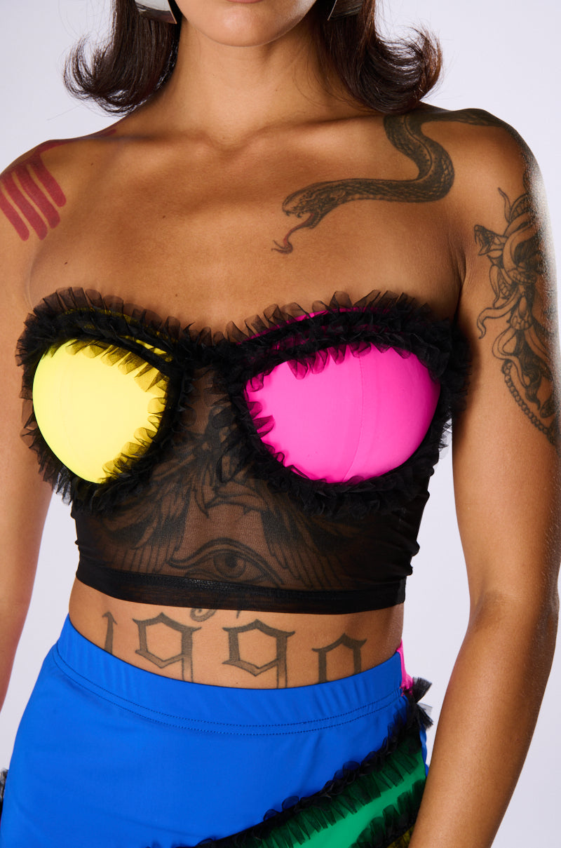 Extra View Carnivale Tulle Detail Tube Bra