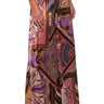 Front View Caroline Scarf Print Wide Leg Pant