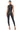 Front View Case Closed Sleeveless Mock Neck Jumpsuit In Black