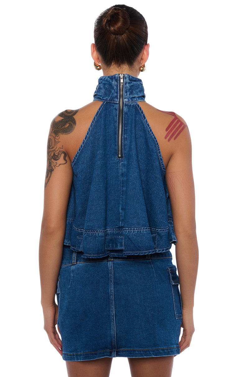 Full View Cassie Belted High Neck Sleeveless Top 10