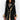 Front View Catalina Mix Faux Fur Long Dressy Coat in Black