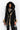 Front View Catalina Mix Faux Fur Long Dressy Coat in Black