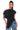 Front View Catie Boat Neck Asymmetrical Tshirt