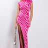 Front View Caught My Eye Mock Neck Knit Midi Dress