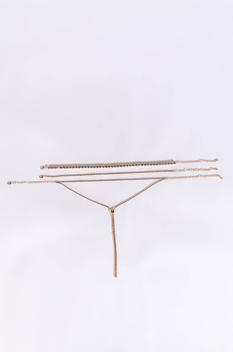 Side View Cece Icy Lariat Choker