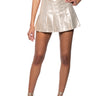 Front View Celebrate Me Metallic Pleated Mini Skirt