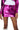 Side View Celebrate Metallic Micro Mini Skirt In Pink