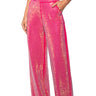 Front View Center Of Attention Rhinestone Pant In Pink