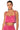 Front View Center Of Attention Rhinestone Top In Pink