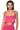 Front View Center Of Attention Rhinestone Top In Pink