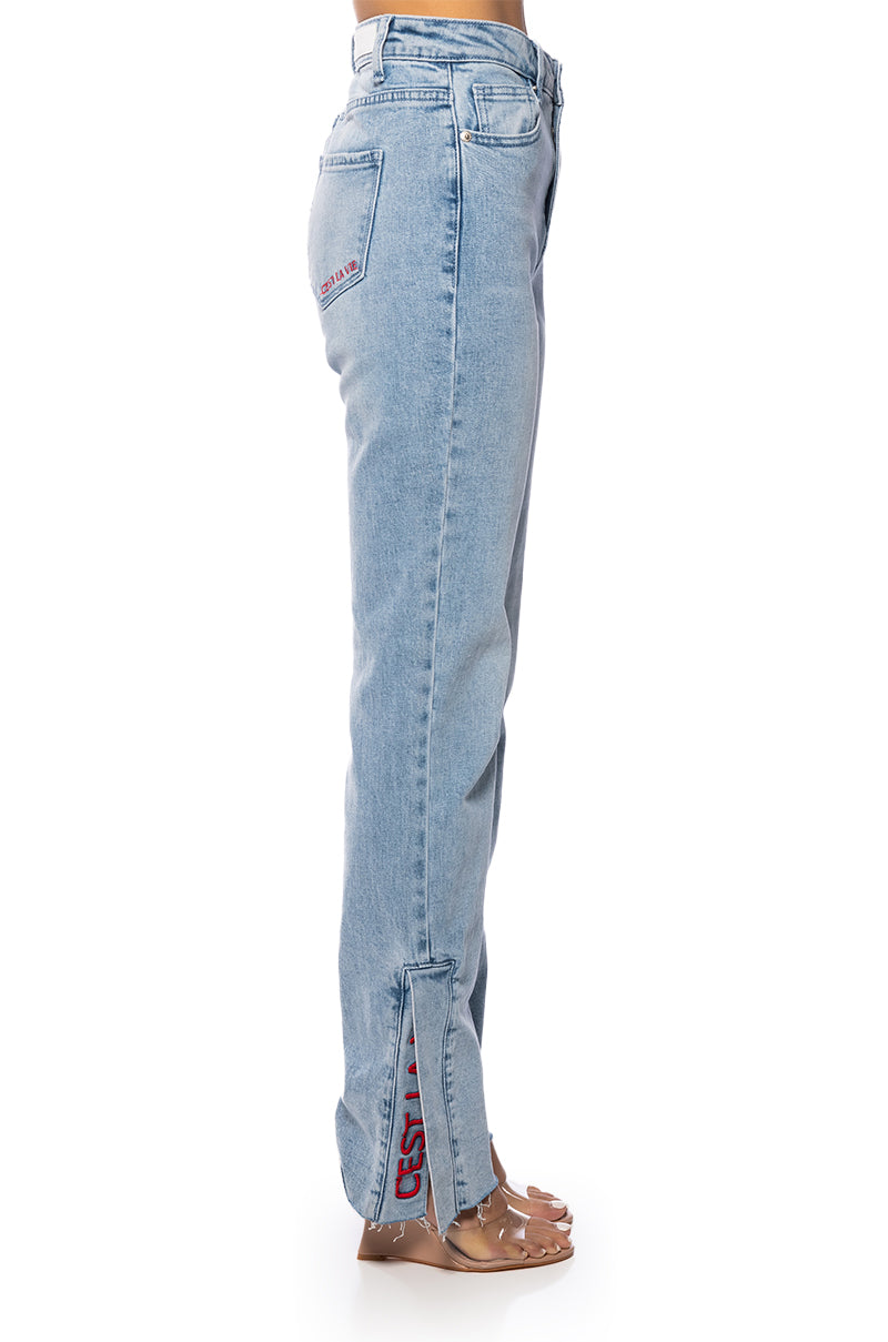 Extra View Cest La Vie High Rise Straight Jeans