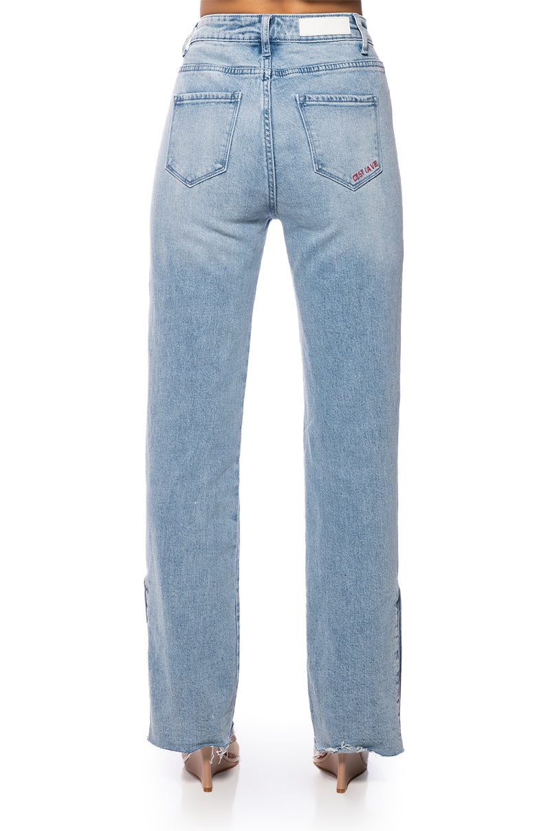 Extra View Cest La Vie High Rise Straight Jeans