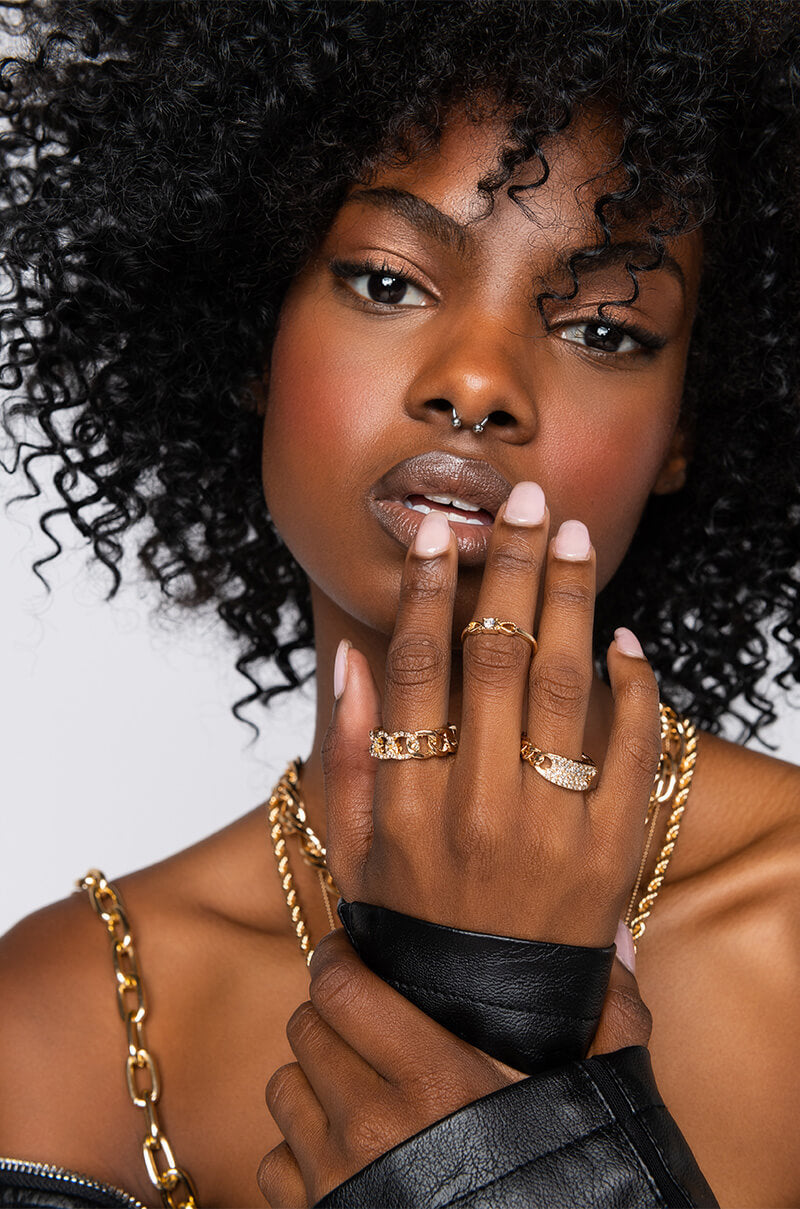 CHAIN RING SET GOLD view 0