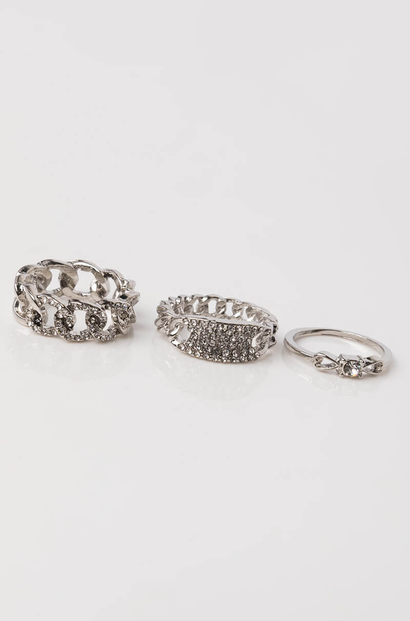 Chain Ring Set CHAIN RING SET SILVER – AKIRA