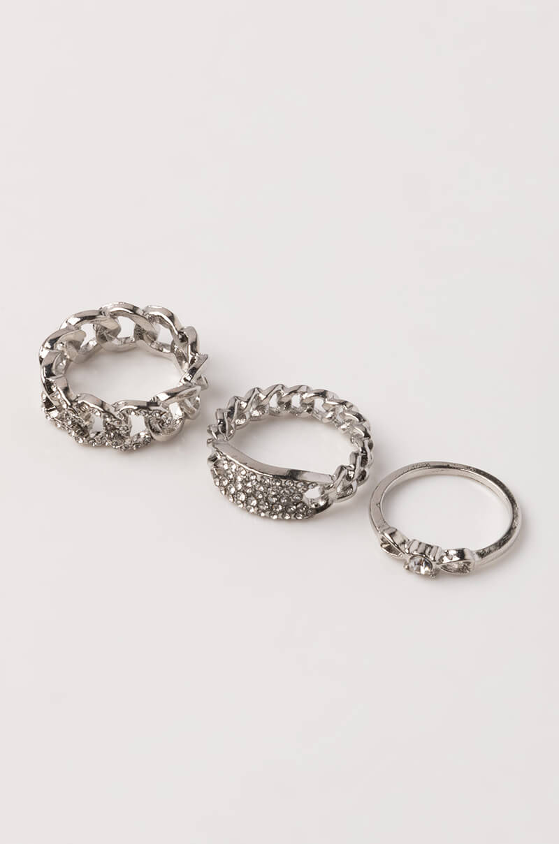 Chain Ring Set CHAIN RING SET SILVER – AKIRA