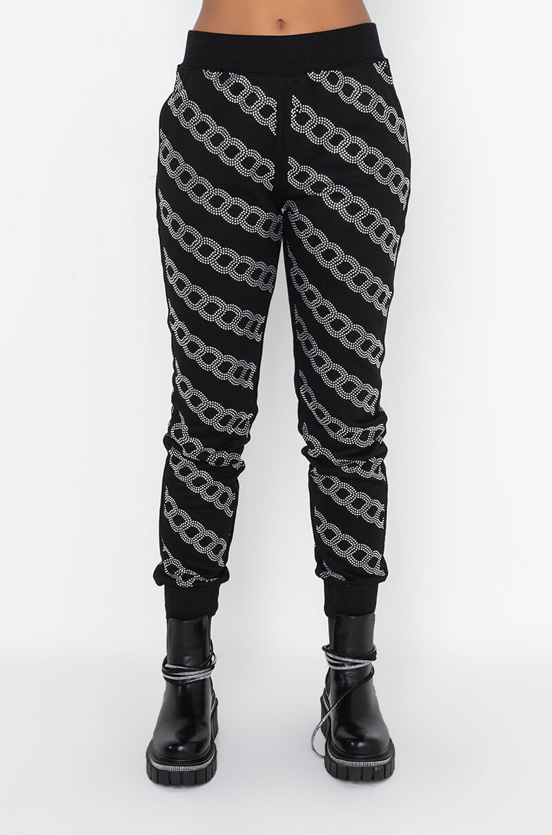 Front View Chained Down Sweatpants