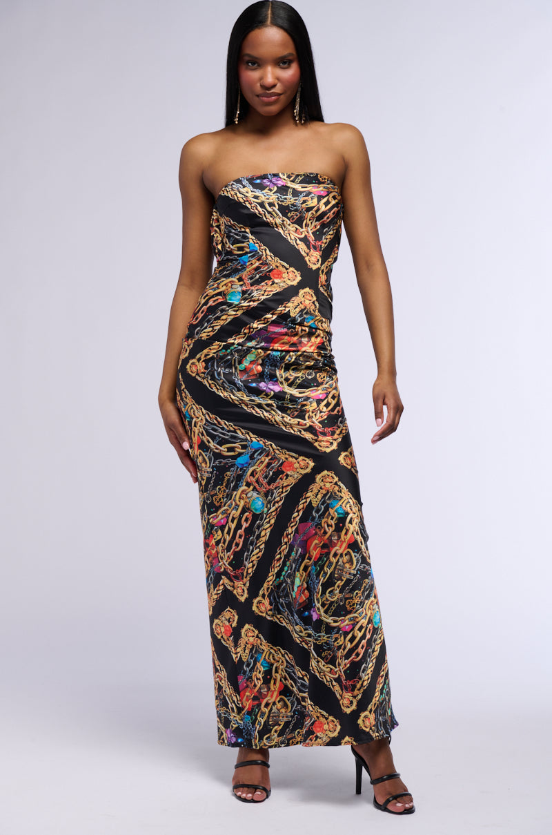 maxi chainmail dress Patent Choker Chainmail Gown