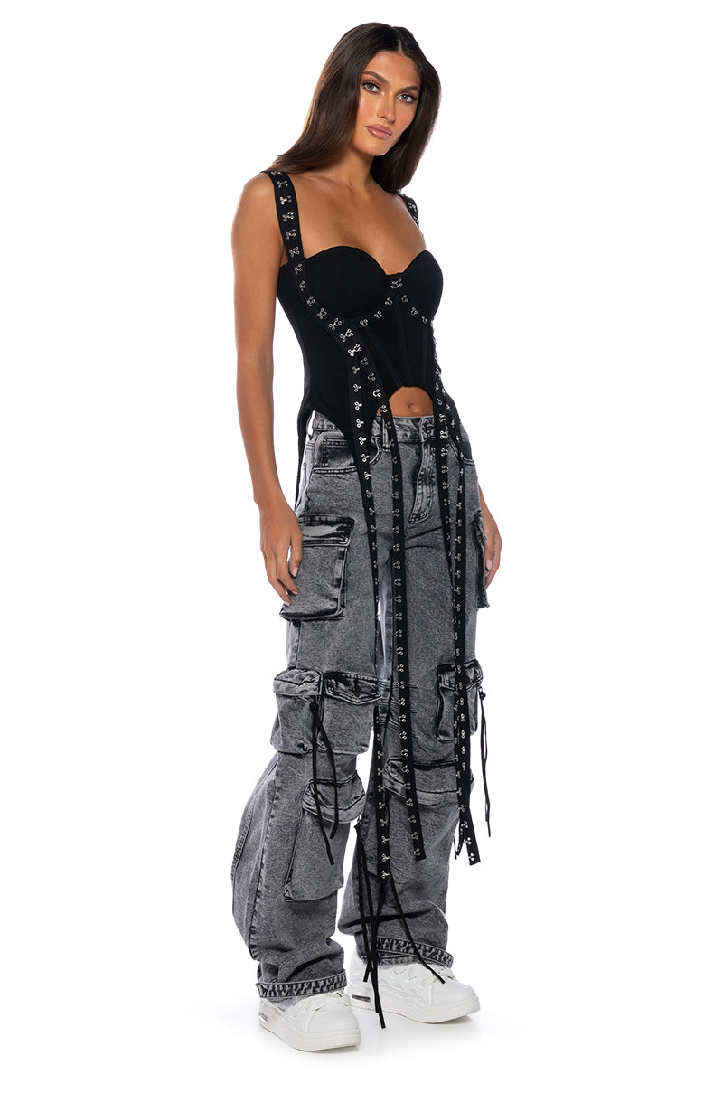 Extra View Chains And Ties Corset Top