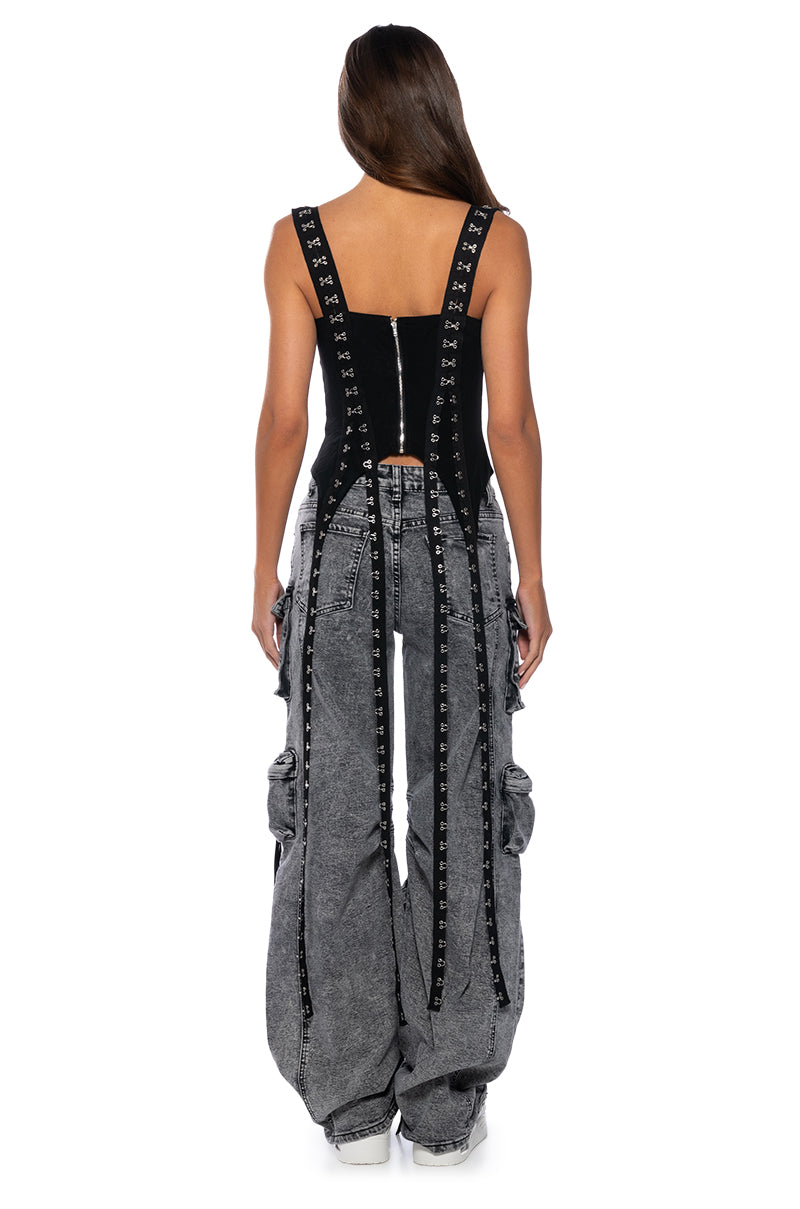 Extra View Chains And Ties Corset Top