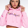 Front View Champion Candy Land Cropped Reverse Weave Hood - Graphic