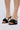 Front View Chariman Black Fuzzy Buckle Sandal