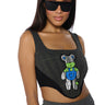 Front View Charlie Graphic Print Corset Top