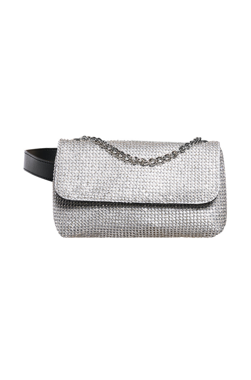 Extra View Checked Out Rhinestone Fanny Pack