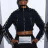 Front View Checked Out Rhinestone Fanny Pack