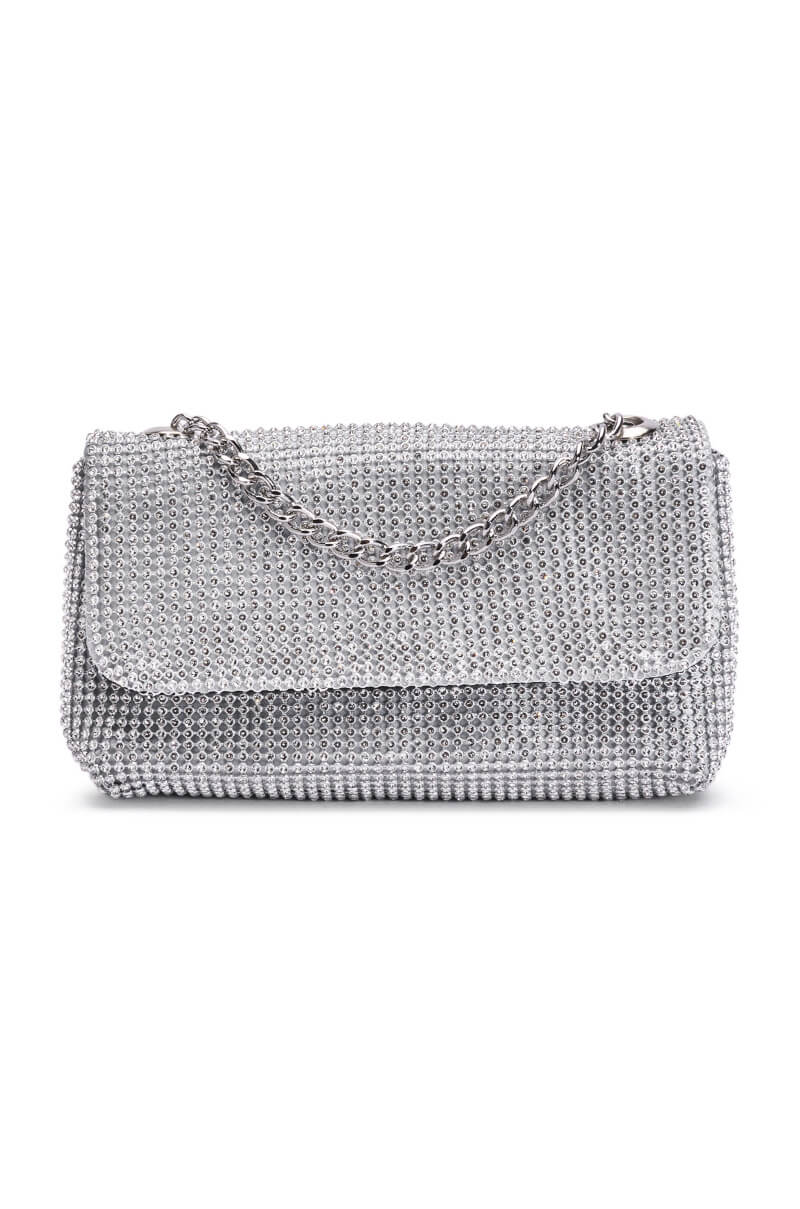 Detail View Checked Out Rhinestone Fanny Pack