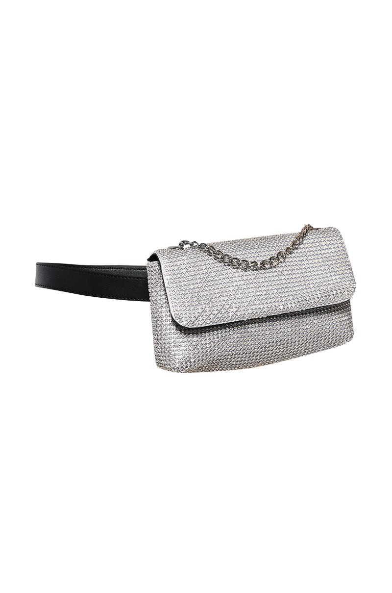 Extra View Checked Out Rhinestone Fanny Pack