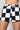 Detail View Checkmate Fitted Mid Rise Shorts in Black White