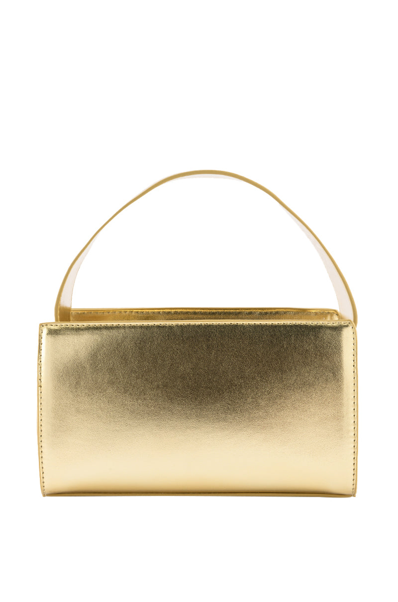 Side View Cheerful Gold Purse