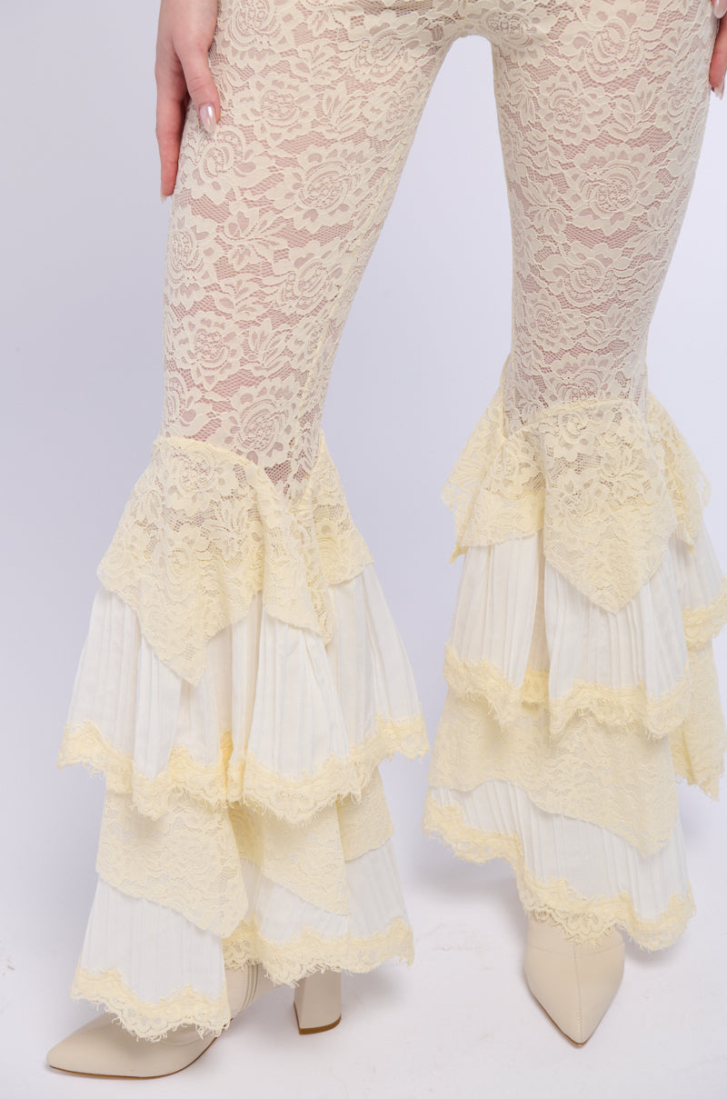 Extra View Chella Lace Ruffle Pants 8