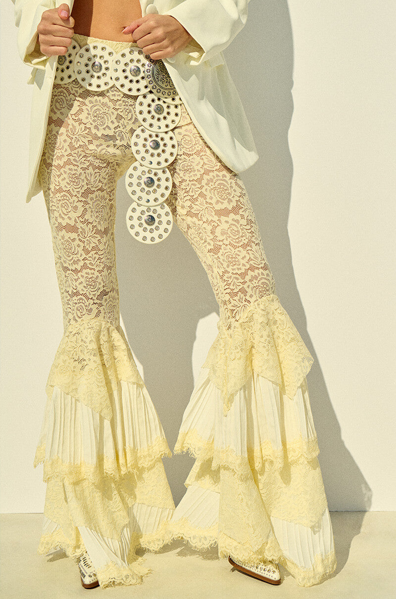 Extra View Chella Lace Ruffle Pants 7