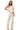 Side View Cherry Blossom Strapless Statement Jumpsuit In Off White