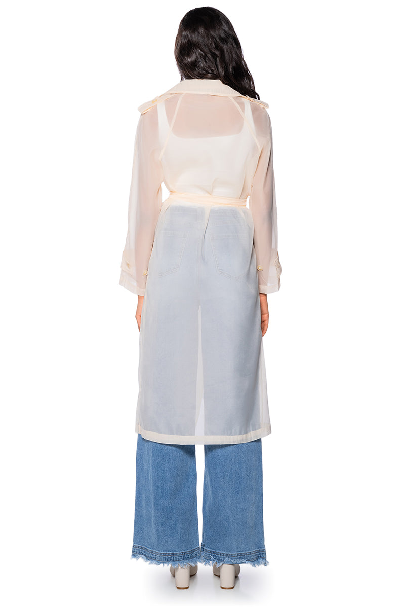 Full View Chiffon Chateau Mesh Trench