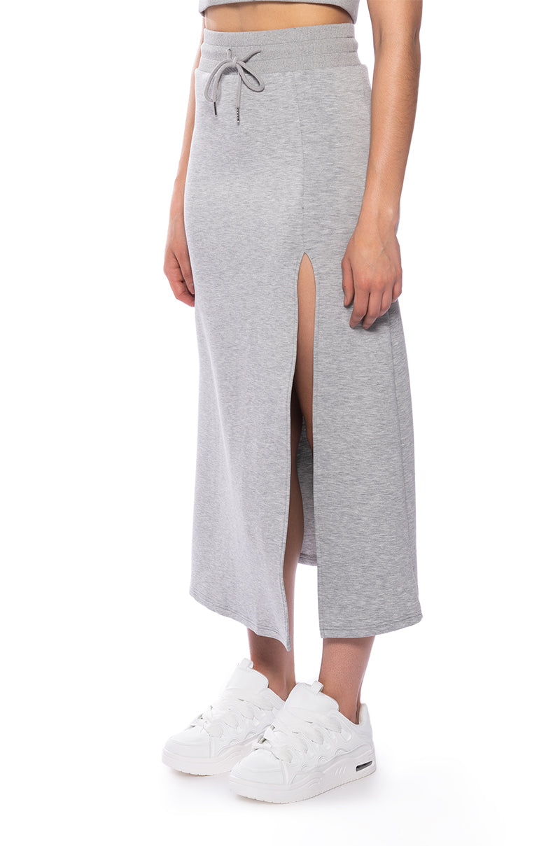 Side View Chill Days Cozy Maxi Skirt