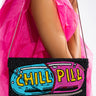 Front View Chill Pill Beaded Clutch