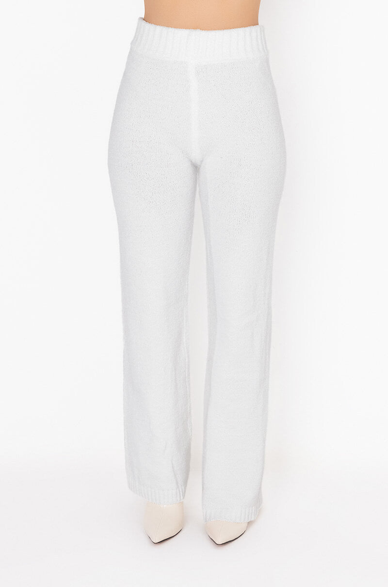 Front View Chillin Af Cozy Wide Leg Pant