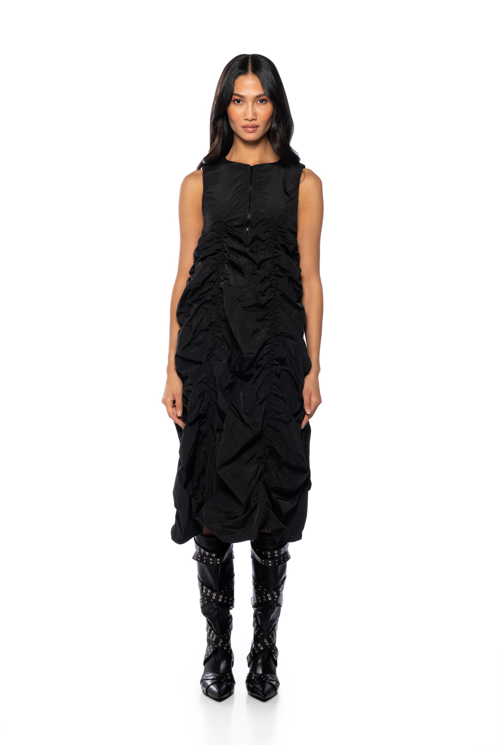 CHLOE DRAWSTRING MINI DRESS AKIRA CHLOE DRAWSTRING MINI DRESS AKIRA