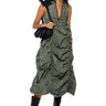 Front View Chloe Convertible Drawstring Dress In Olive