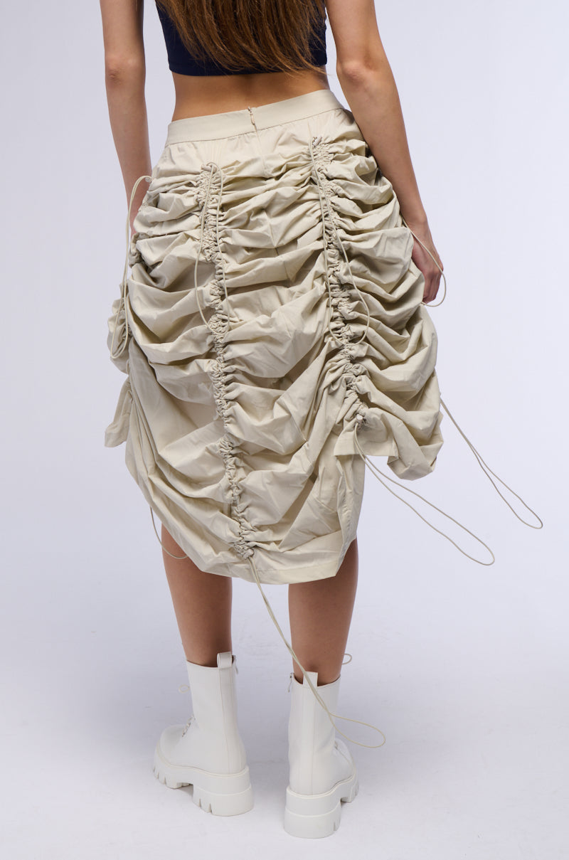 Extra View Chloe Convertible Drawstring High Low Skirt