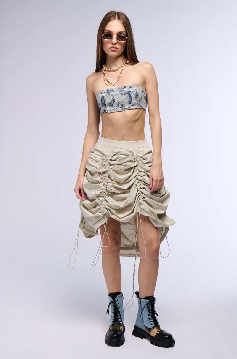 Extra View Chloe Convertible Drawstring High Low Skirt