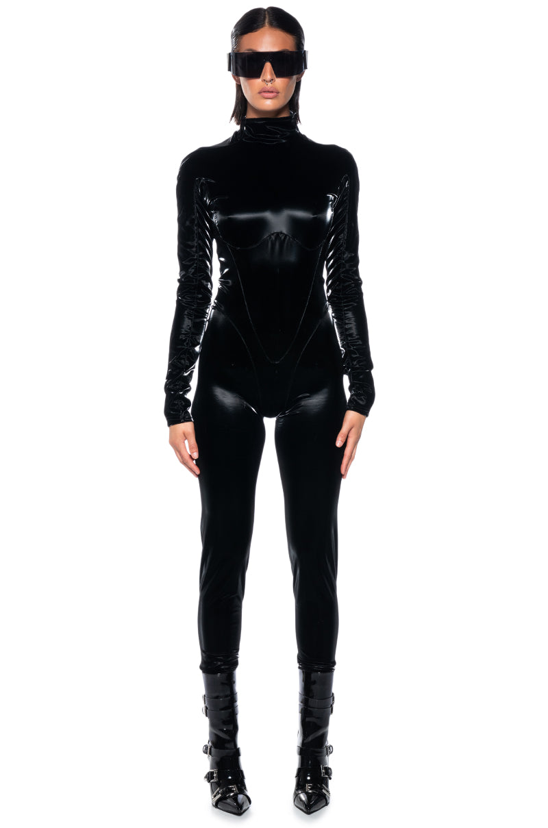 Extra View Choose Me Faux Leather Catsuit