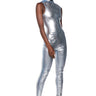 Front View Chrome Throne Sleeveless Jumpsuit