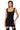 Front View Cinch Me In Knit Mini Dress In Black