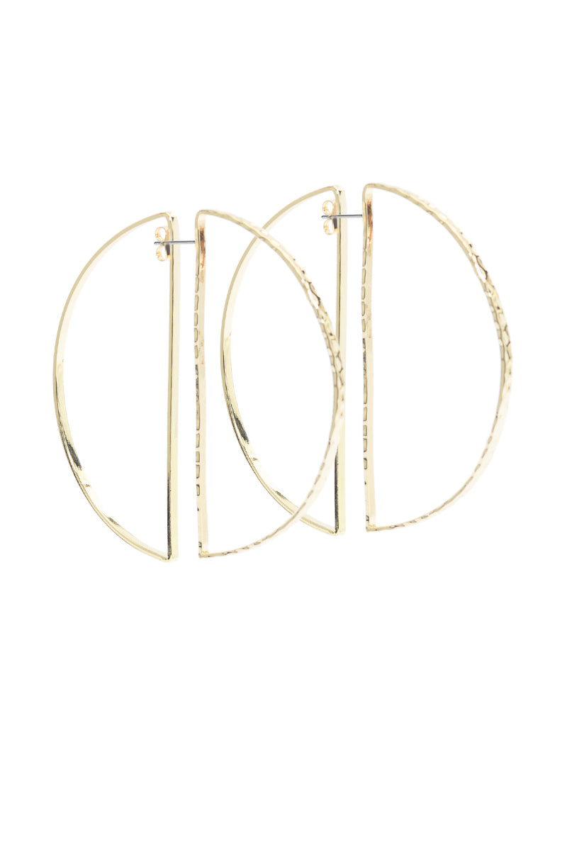 Back View Circle It Front Back Earring In Gold